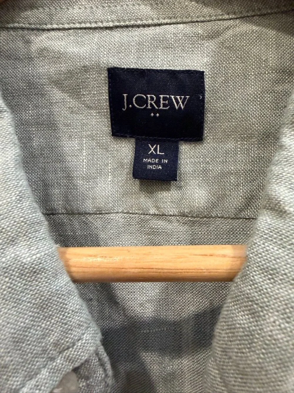 J.Crew Linen Shirt — Men's XL, Sage Green